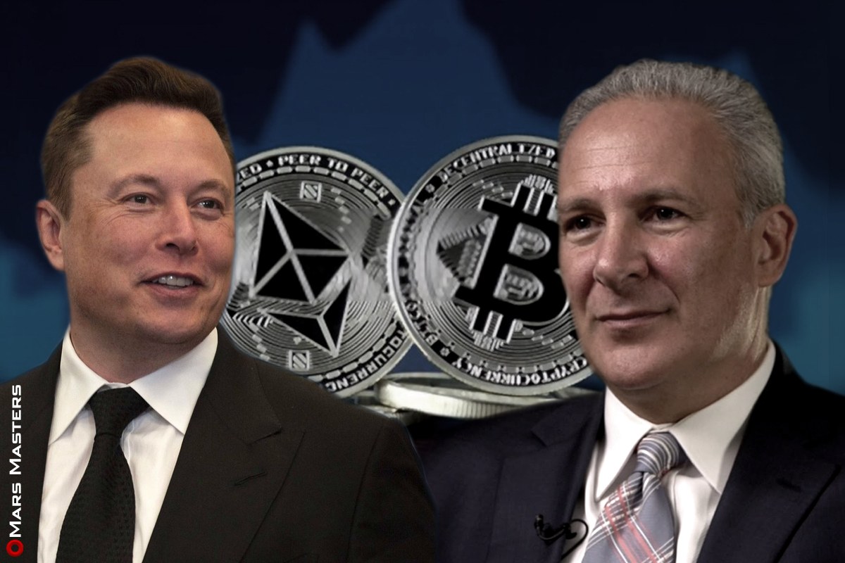 Elon Musk says BTC, ETH prices “high” while dunking on Peter Schiff